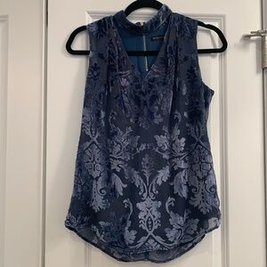 WHBM Sleeveless Damask Blouse